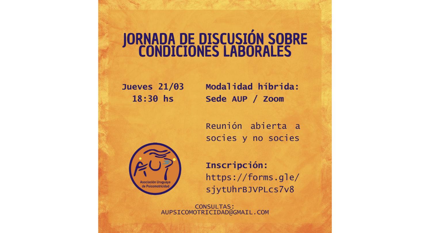 Flyer Jornada de discusión sobre condiciones laborales