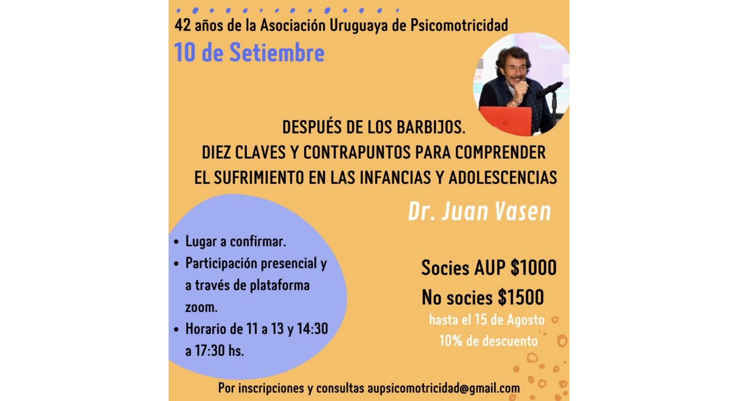 Flyer 42 años de la Asociación Uruguaya de Psicomotricidad