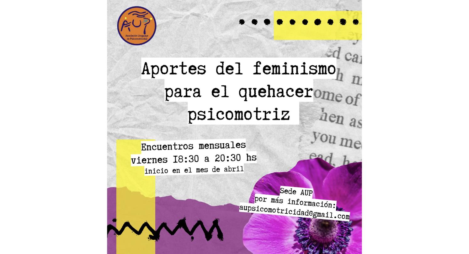 Flyer Aportes del feminismo para el quehacer psicomotriz